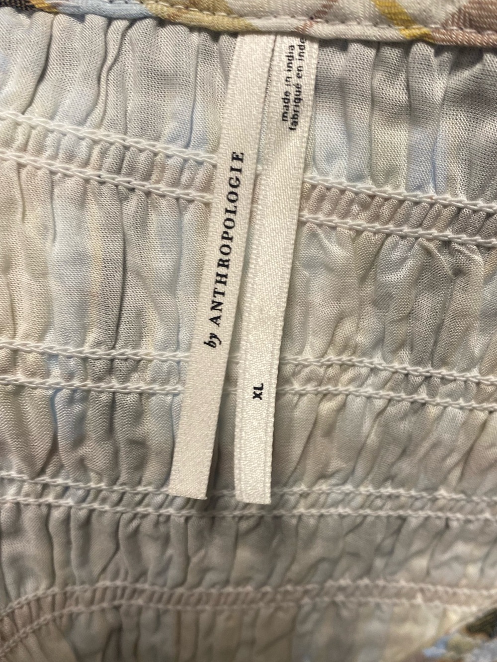 Anthropologie Peregrine Midi Dress Neutral Plaid size XL - Picture 9 of 11